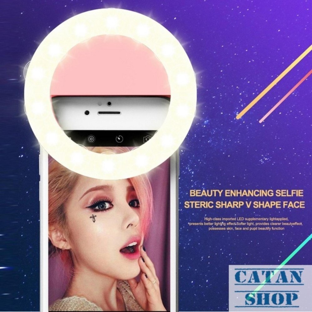 Đèn LED selfie cực sáng, đèn trợ sáng pro chụp hình tự sướng ring light SLED-RK14