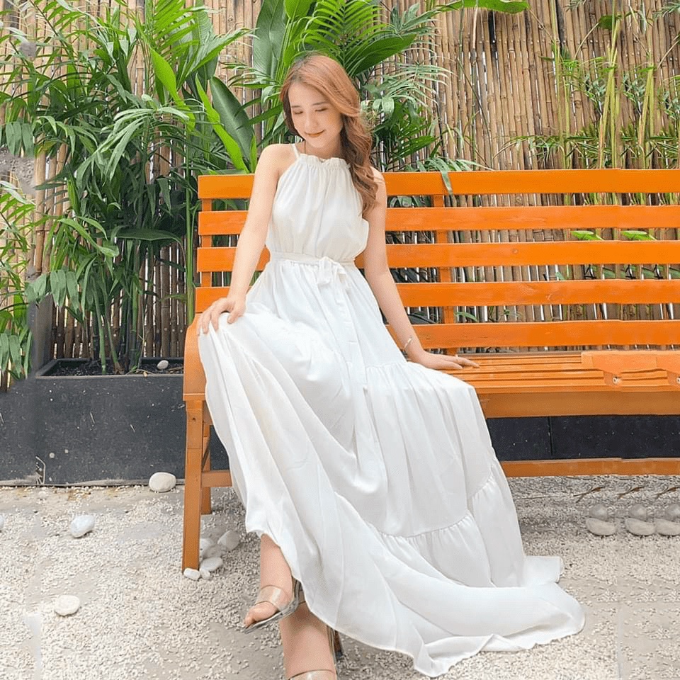ĐẦM VOAN CHIFFON MAXI CÓ  MÚT NGỰC TẠO DÁNG ĐI BIỂN CỰC QUYẾN RŨ