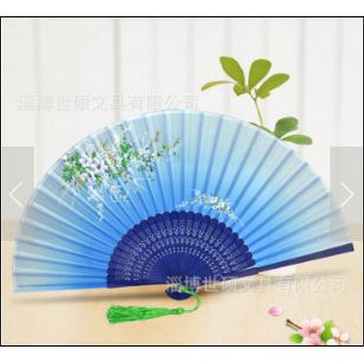 (6 mẫu) Quạt múa cố phong dây tuyến quạt xếp cầm tay phong cách Trung Quốc