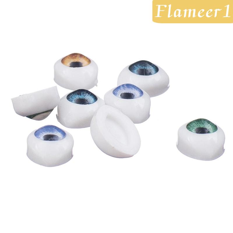 1 [flameer1] 4 Cặp Mắt Nhựa 5mm Làm Búp Bê 4 Màu