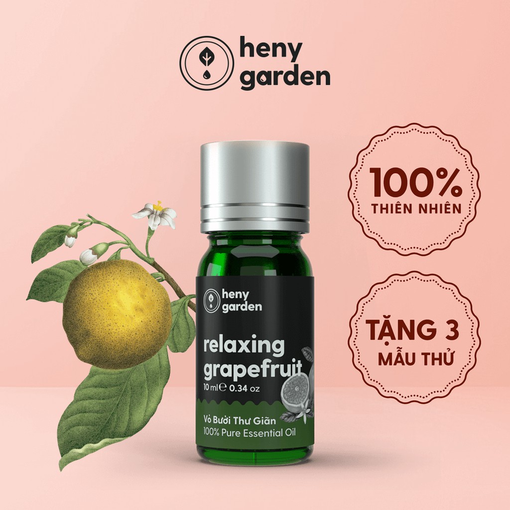 Tinh Dầu Bưởi (Chua Nhẹ) Organic Thiên Nhiên Nguyên Chất Đậm Đặc Xông Thơm Phòng, Làm Nến Thơm HENY GARDEN