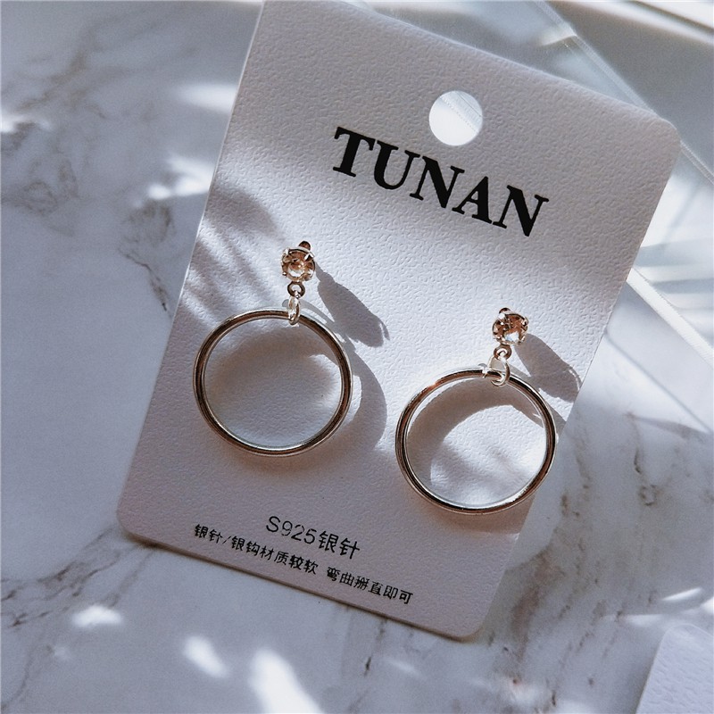 Fashion Women Earrings Pendants Ear Clip Circular Jewellery 