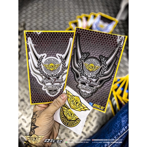 Tem dán dè Ricedecal®️ Mẫu lửa New dán mọi loại xe