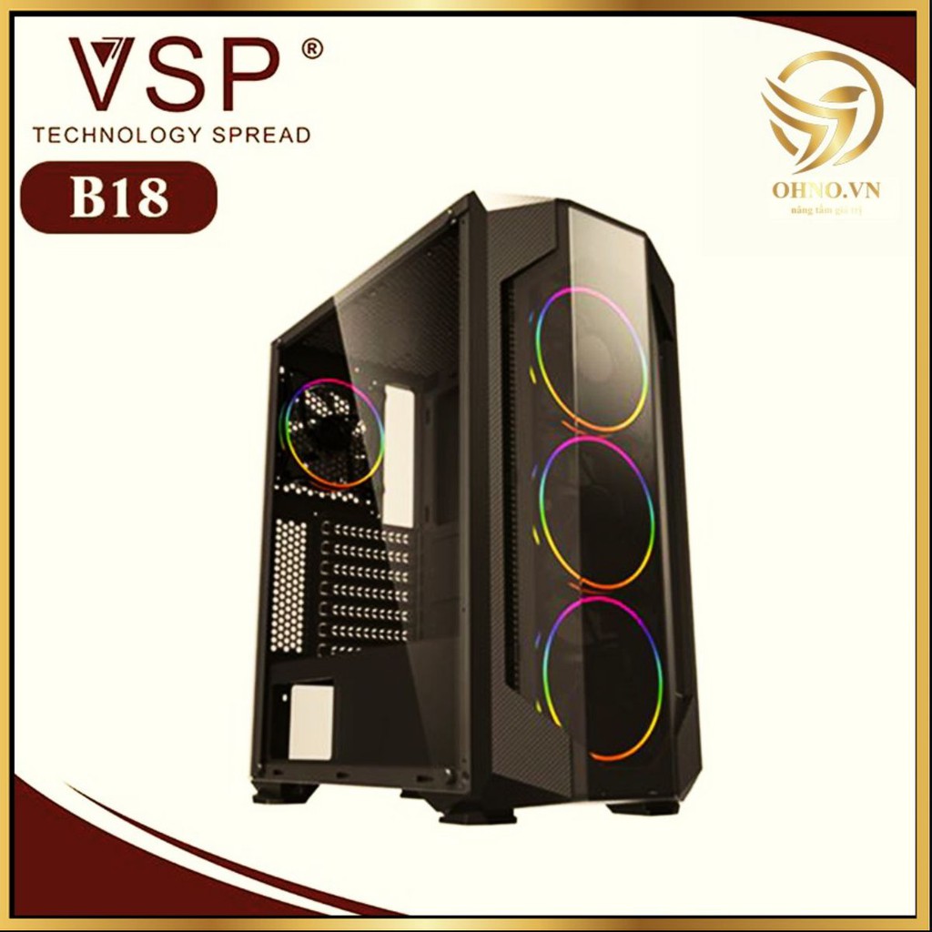 Case Thùng Máy Tính PC Gaming VSP B18 Thùng Vỏ Case Gaming Mặt Kính Cường Lực Cao Cấp - OHNO VIỆT NAM
