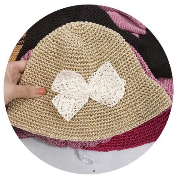 Nón sợi hè cho bé