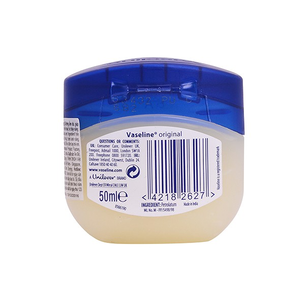 Sáp dưỡng ẩm Vaseline Pure Petroleum Jelly Original - 50g, 100g