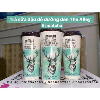 Trà sữa đậu đỏ đường đen The Alley vị Matcha