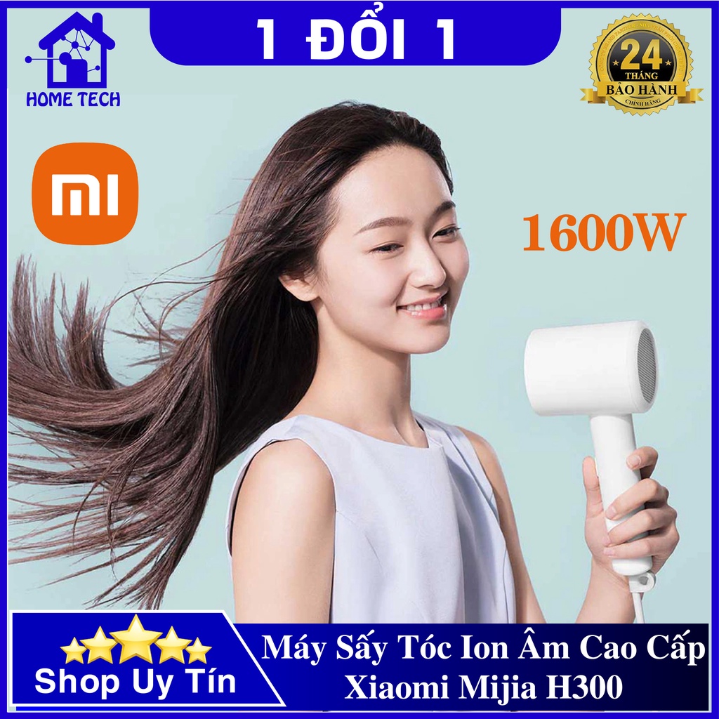 Máy Sấy Tóc Ion Âm Xiaomi Mijia H100/ H300 1600W 2 chiều nóng lạnh, công nghệ ion âm bảo vệ tóc, khô nhanh