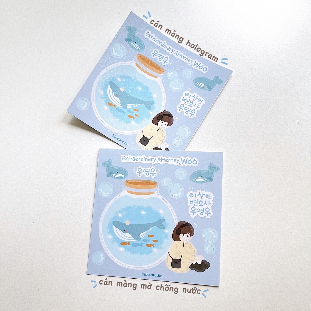 Bibe | Nữ luật sư Woo Young Woo Mini Sticker Sheet | Hình Dán Trang Trí Sổ Planner, Bullet Journal