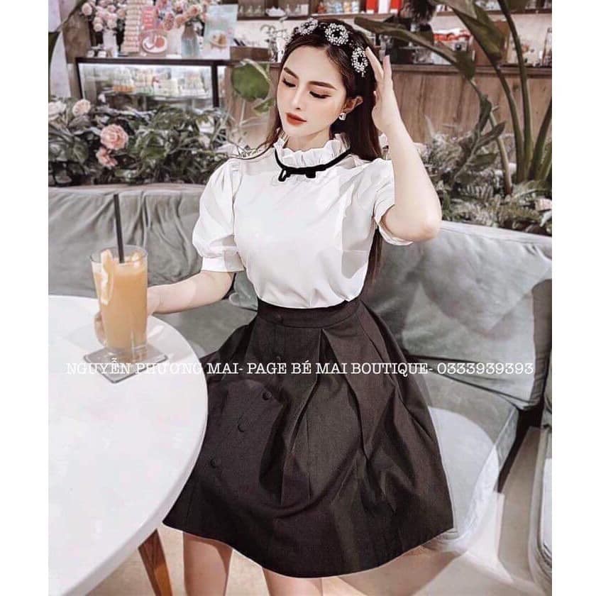 Chân váy A midi cúc bọc SẴN KÈM VIDEO | BigBuy360 - bigbuy360.vn