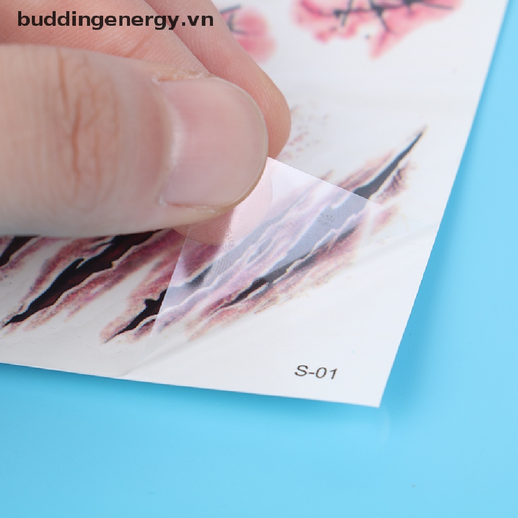 {BUDDI} Hình Dán Vết Thương Giả Máu Tạm Thời Hóa Trang Halloween Chống Thấm Nước {BUDDI}