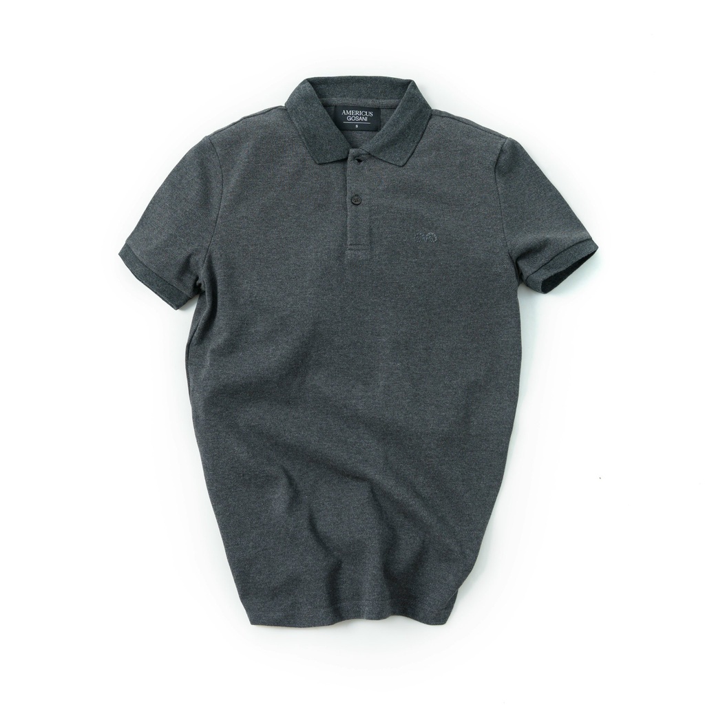 A/G Áo Polo Nam Cổ Bẻ Xám Đậm Và Xám Nhạt Phom SLimfit, Chất Liệu Cotton Thoáng Mát Không Nhăn