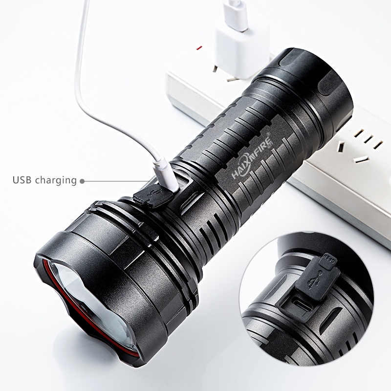 Haixnfire Đèn Pin g71 8000 lumen Tầm Nhìn Xa Sạc usb Tiện Dụng