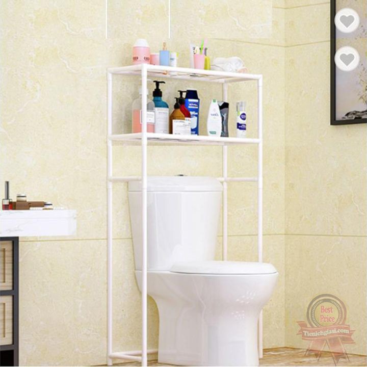 Kệ để đồ nhà tắm đa năng inox trên toilet bồn cầu