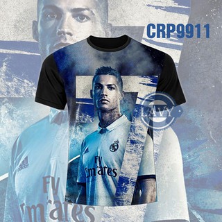 Áo thun nam cổ tròn in hình Ronaldo CR7, áo phông unisex nam nữ vải cotton co giãn chất lượng cao | CRP9911