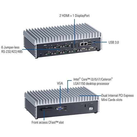 Máy tính công nghiệp không quạt Axiomtek eBOX635-881-FL | BigBuy360 - bigbuy360.vn