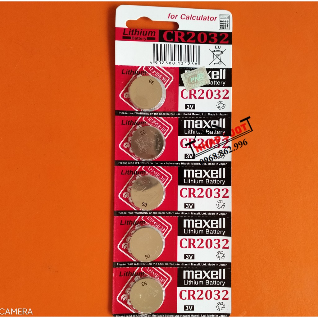 [Vỉ 5 Viên] Pin Khuy Áo Maxell CR 2032