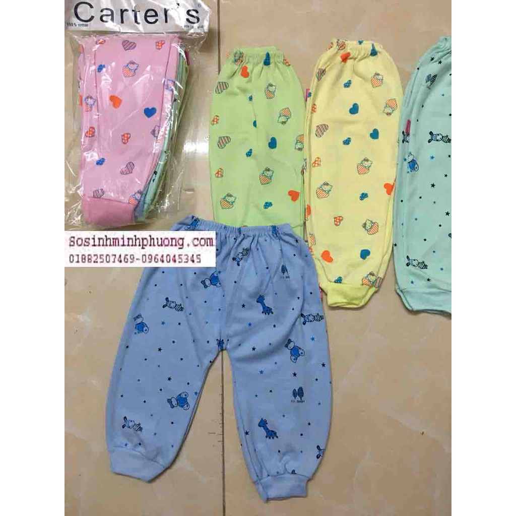 Combo Quần dài sơ sinh Carter's in hình gấu