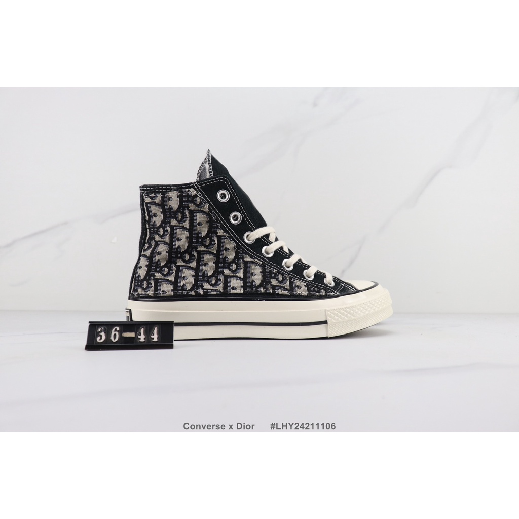Giày thể thao Dior x Converse 1970s vải canvas cổ cao thời trang giữ ấm size 35-44
