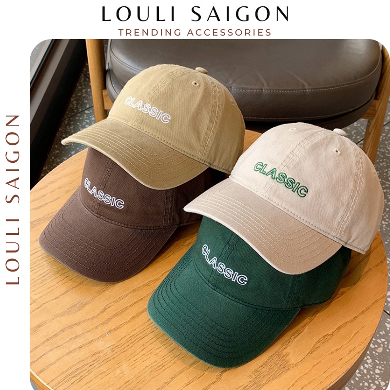 Mũ lưỡi trai CLASSIC thời trang cao cấp, nón lưỡi trai Louli Saigon phong cách Hàn Quốc
