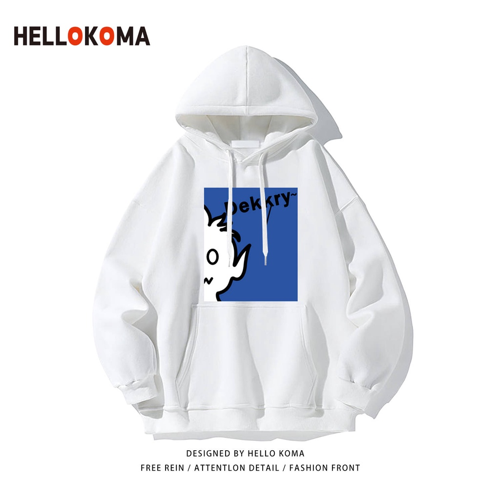 Áo Khoác Hoodie Mỏng Dáng Rộng In Hình Hello Kitty Phong Cách Hong Kong Thời Trang Xuân Thu Cho Nam Và Nữ