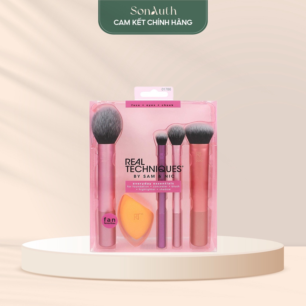 Bộ cọ Real Techniques Everyday Essentials 5-Piece Brush Set