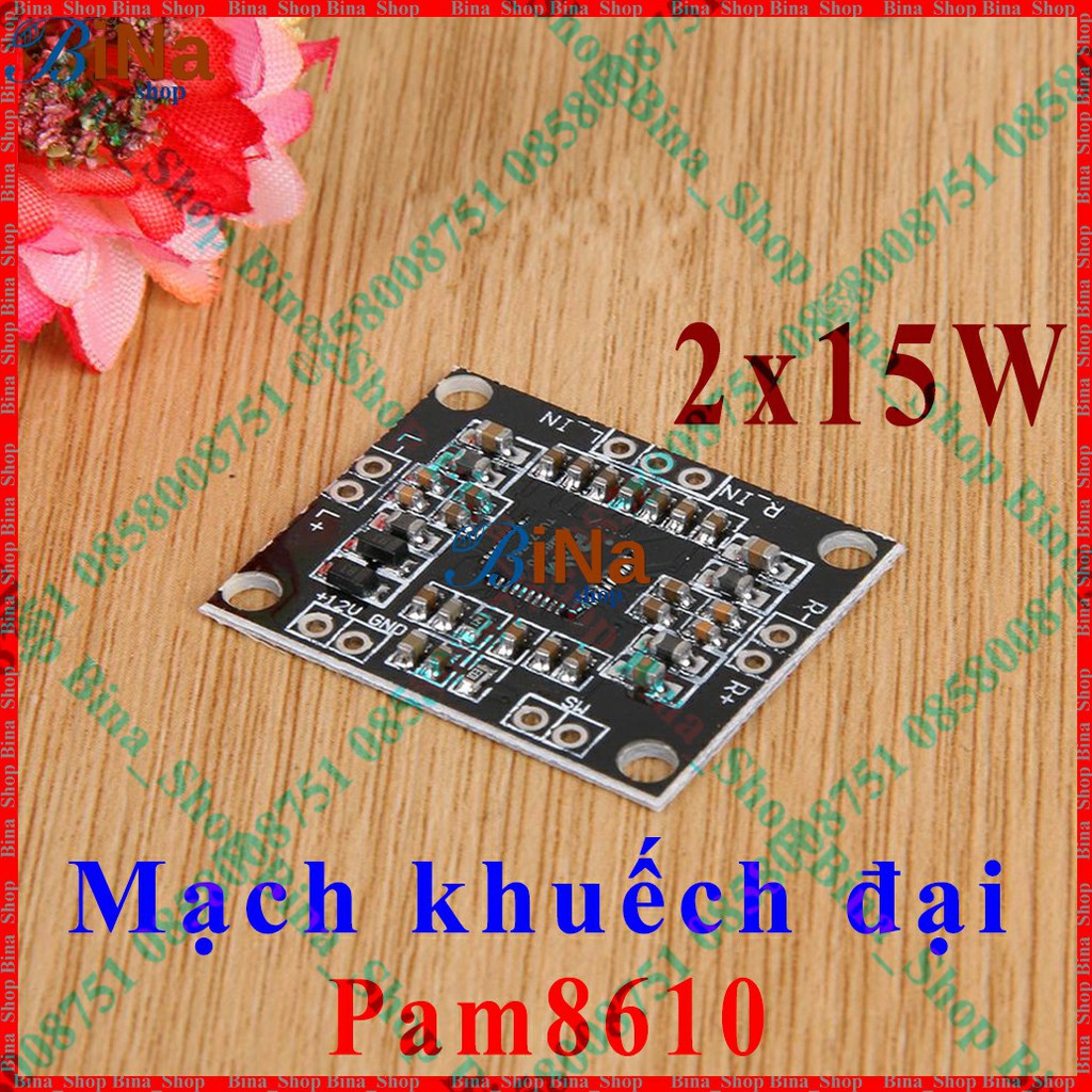 Mạch khuếch đại âm thanh mini PAM8610 2x15W 12V