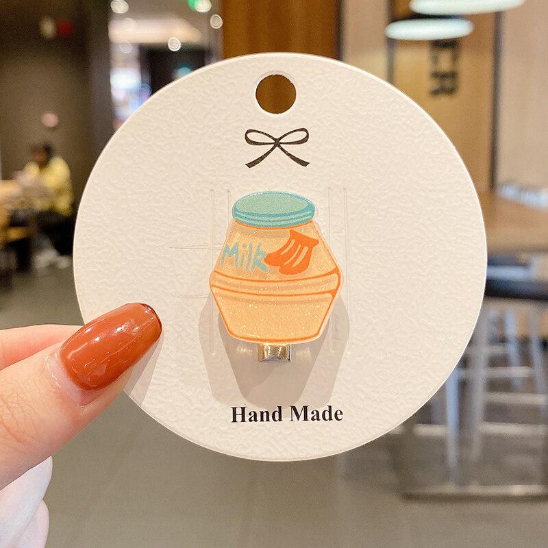 Kẹp Tóc Mái Hình Bình Sữa Và Nước Ngọt Đáng Yêu Cho Nữ Và Bé Gái Phụ Kiện Tóc