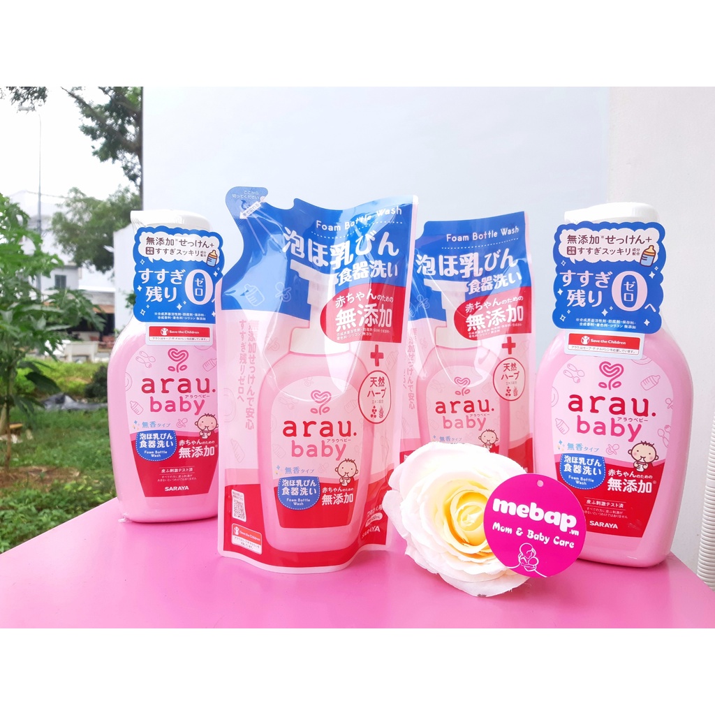 NƯỚC RỬA BÌNH SỮA  VÀ RAU CỦ ARAU BABYNỘI ĐỊA NHẬT 500ML