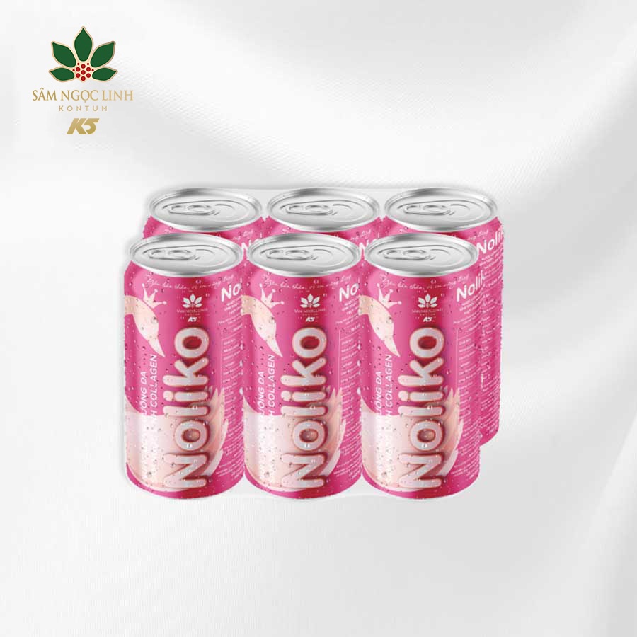Nước Uống Collagen Sâm Ngọc Linh Noliko Dưỡng Da Thùng 24 Lon