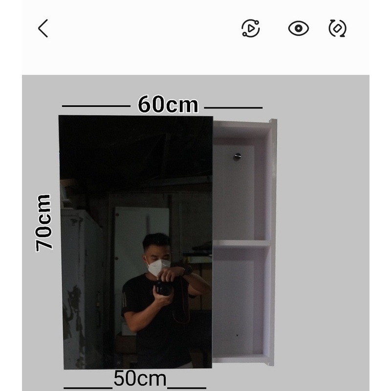 Tủ gương phòng tắm chống nước, nhựa PVC, bảo hành 2 năm