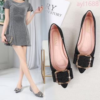 Giày Búp Bê Nữ Mũi Nhọn Size Lớn