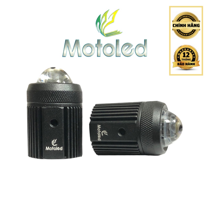 Đèn trợ sáng bi cầu mini Motoled chính hãng, nhỏ gọn, 2 chế độ cos pha, đường cắt nét, TikTakMoto