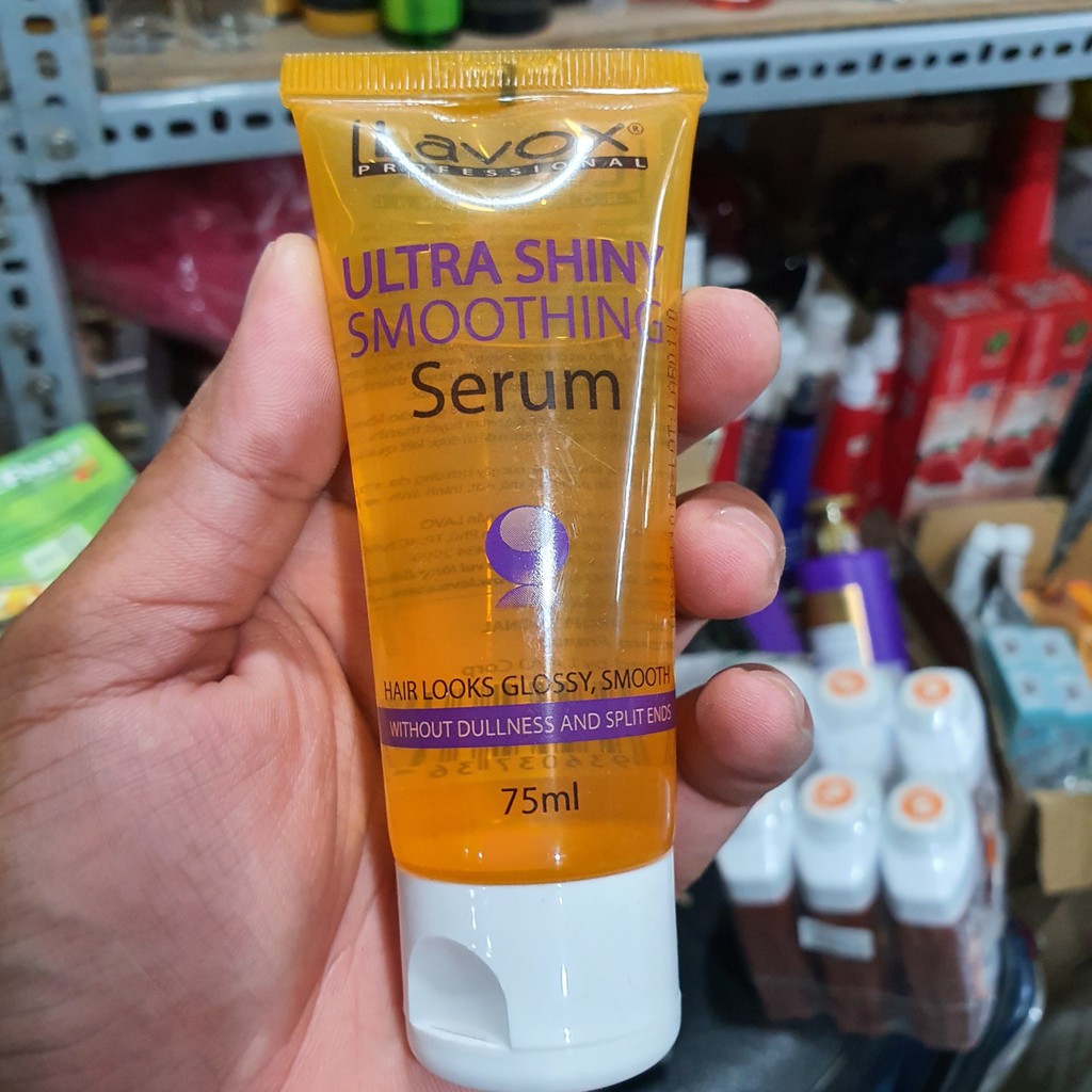 Serum huyết thanh dưỡng bóng tóc Lavox Ultra Shiny smoothing nuôi dưỡng tóc khô xơ, xoăn cứng chẻ chẻ ngọn Không có đánh | BigBuy360 - bigbuy360.vn