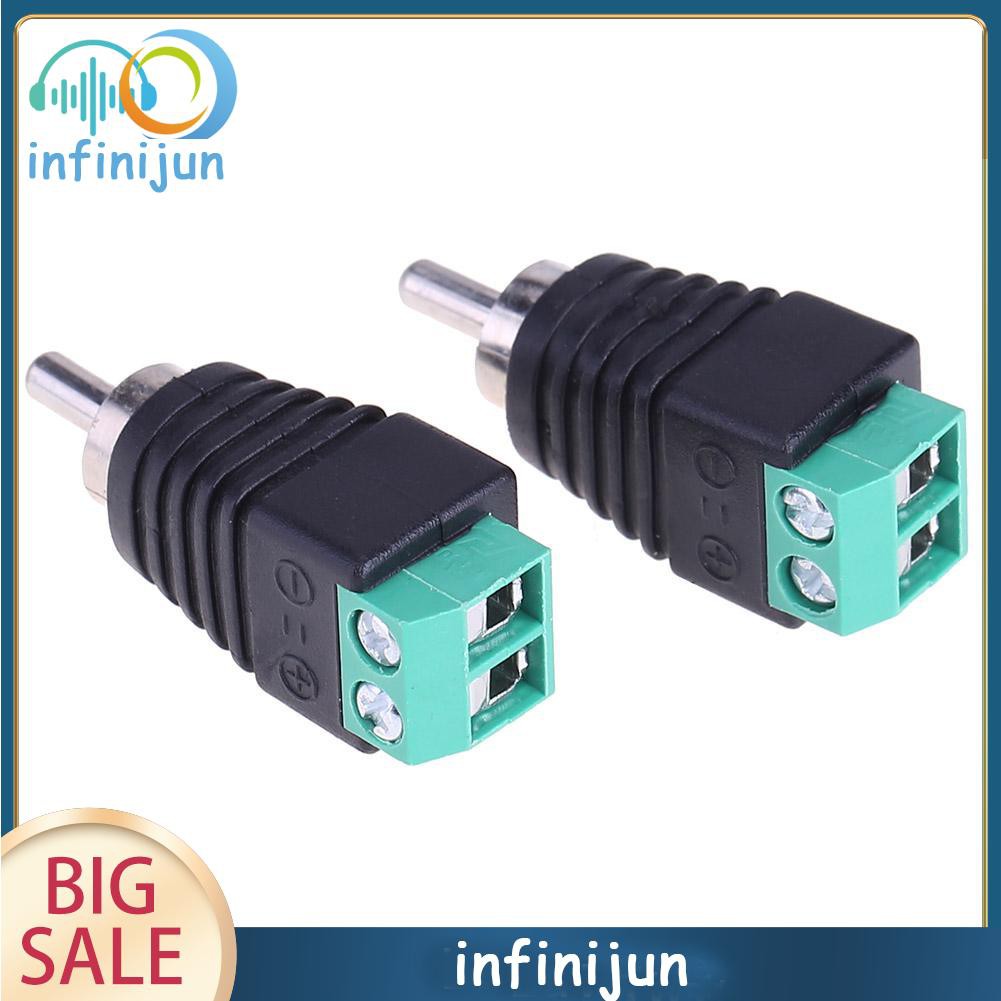 Set 2 Đầu Nối Dây Cáp Âm Thanh Rca Cho Camera Cctv