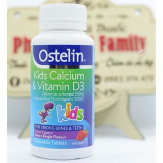 Viên uống Ostelin Vitamin D & Calcium Kids 90 viên