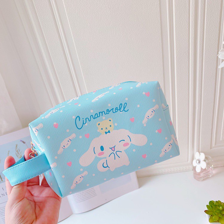 Túi đựng mỹ phẩm da PU 21cm họa tiết hoạt hình dễ thương