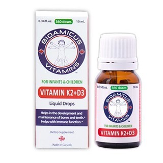 Combo khuyến mãi BioAmicus Vitamin D3 K2 lọ 10ml tăng cường hấp thu Calcium cho bé