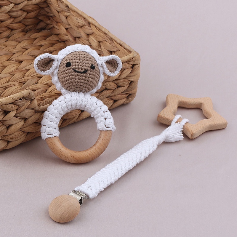 1 Bộ Giá Đỡ Núm Vú Giả Hình Ngôi Sao / Dây Xích Kẹp Núm Vú Giả DIY Cho Bé Sơ Sinh Mọc R