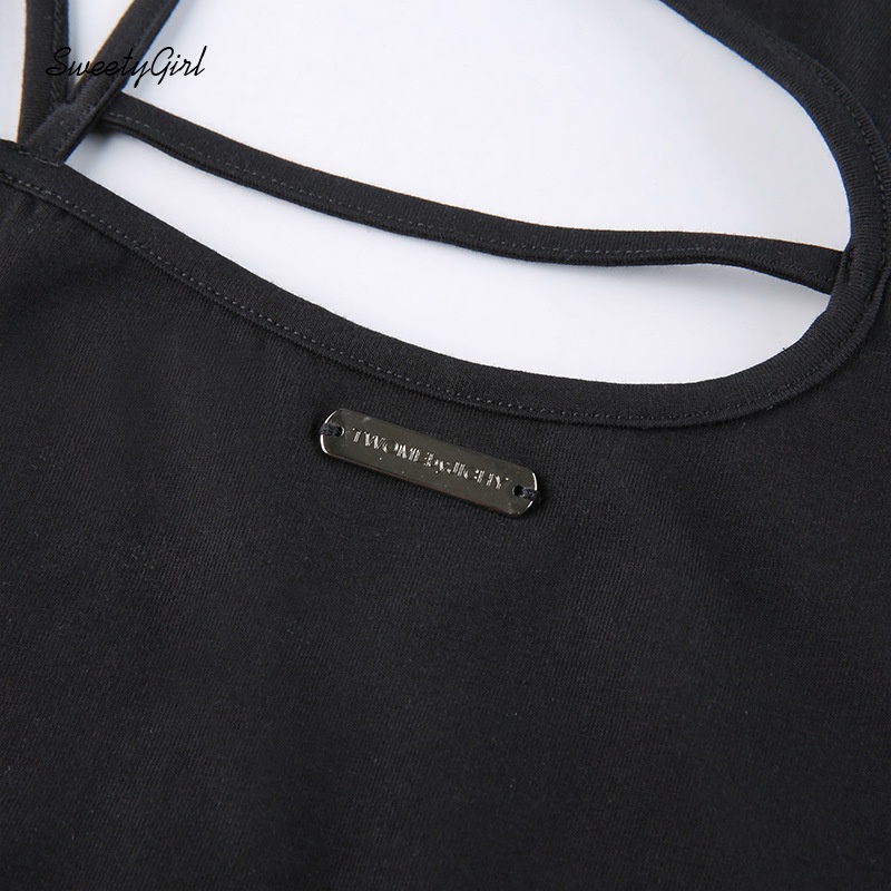 Áo Tank Top Cổ Tròn Màu Trơn Thiết Kế Lệch Tà Thời Trang 2022 Cho Nữ