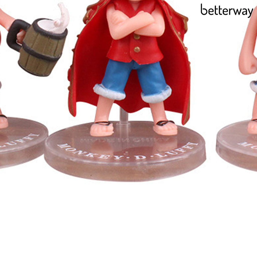 Set 3 Mô Hình Nhân Vật Luffy Đồ Chơi Chất Lượng Cao