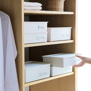 Thicker storage box with lid-optional three-piece underwear storage with storage socks can stack storage boxes
