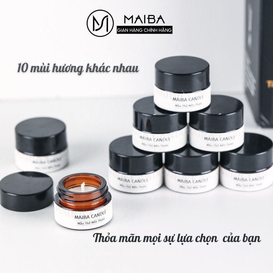 Nến Thơm mẫu thử MAIBA thiên nhiên khử mùi phòng loại nhỏ bản dùng thử MN