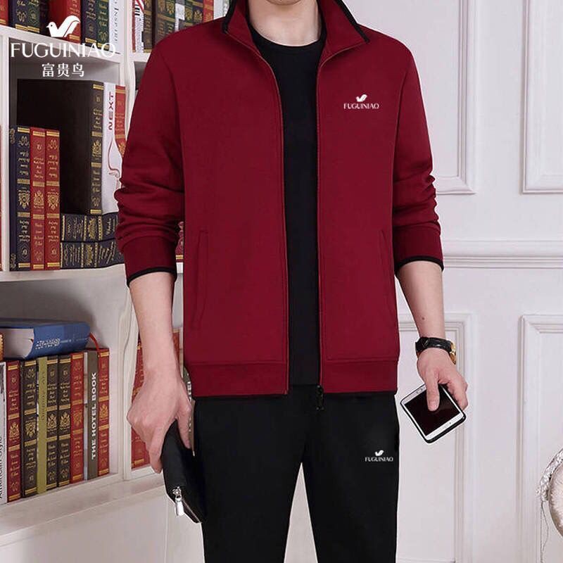 Bộ Đồ Thể Thao Vải Cashmere Thời Trang Thu Đông Cho Nam Trung Niên