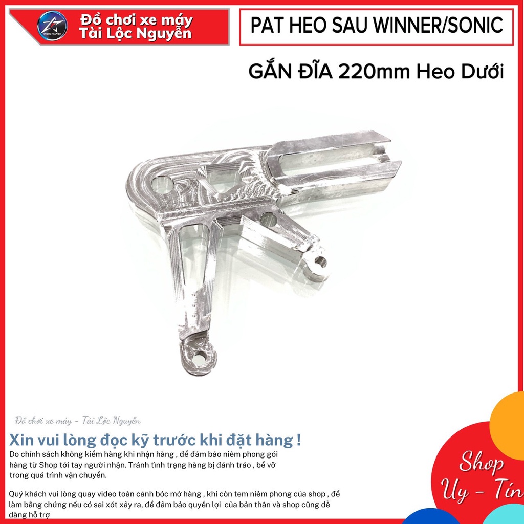 PAT HEO SAU 2 PIS ĐỐI XỨNG NẰM TRÊN/DƯỚI CHO HONDA WINNER/EXCITER 150