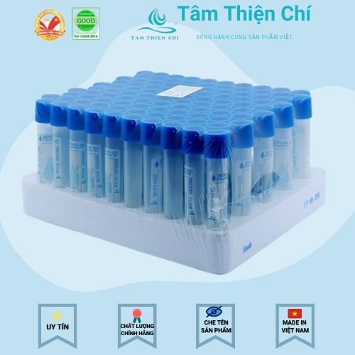 Ống nghiệm EDTA HTM kháng đông 2ml dạng túi 20 cái TTC