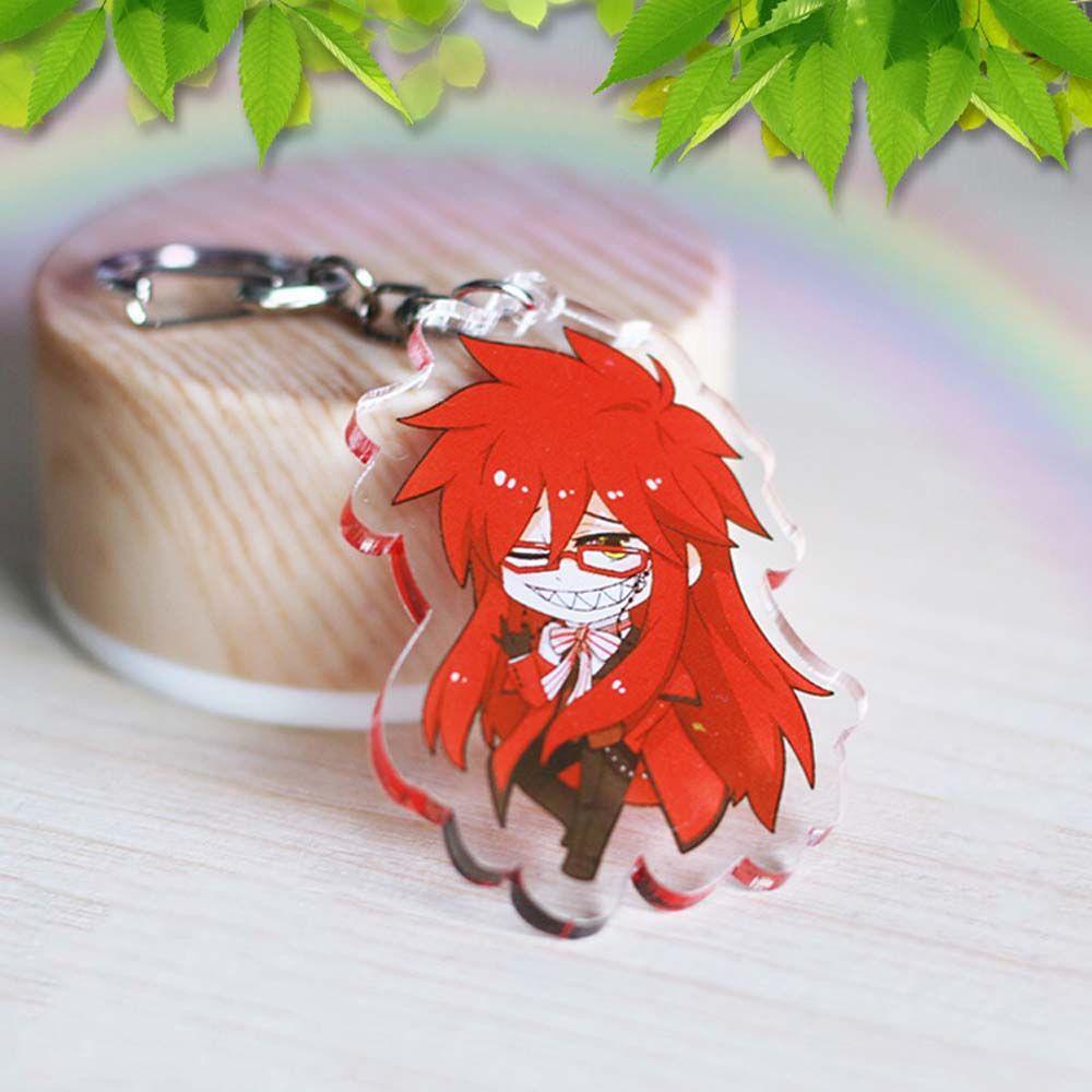 Móc Chìa Khóa Hình Nhân Vật Anime Hai Mặt Figrue Grell Sutcliff Sebastian Kuroshitsuji