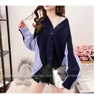 [ORDER TMALL 048] Sơ Mi Len Mỏng Cổ Khuyết Super.mix