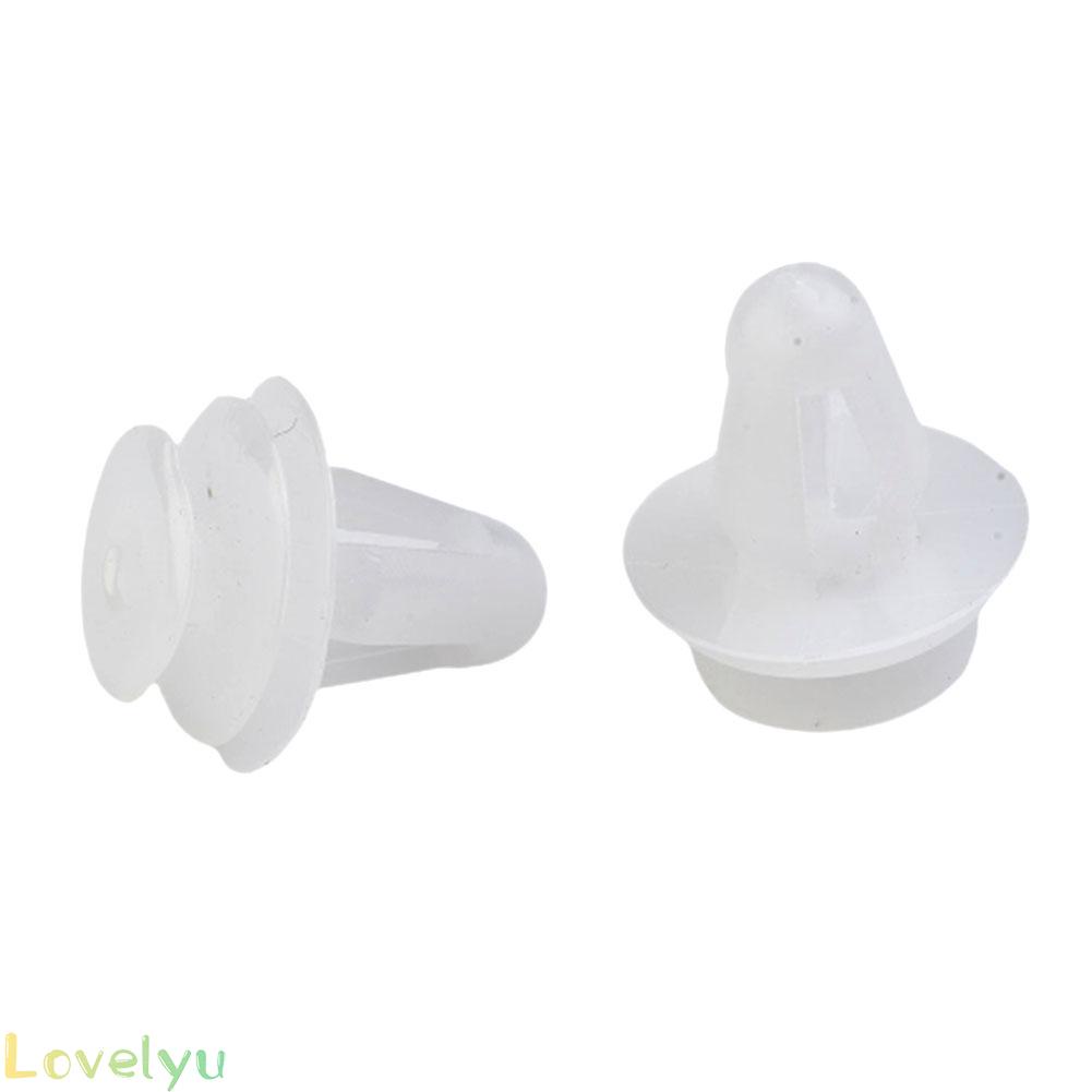 ◀READY▶Bumper clips Rivets Trunk 100Pcs Accessories Auto Car Fender Push White# Good Quality