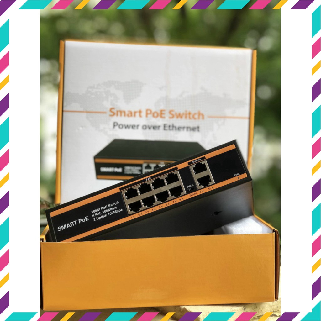 Bộ Chia POE Smart Switch [4 - 8 - 16] + 2 Cổng (Port ) Up Link 48V Cho Camera IP, Thiết Bị Mạng Hikvison dahua tplink